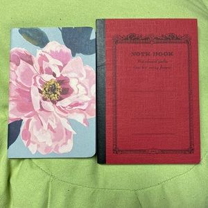 Small Notebooks Set of 2 Floral and Red